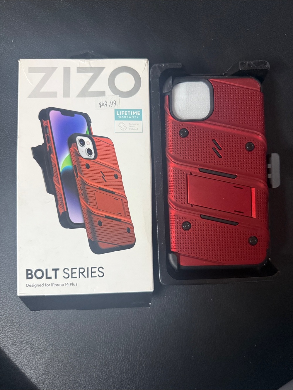 Bolt Series Rugged Phone Case for iPhone 14 Plus - Red